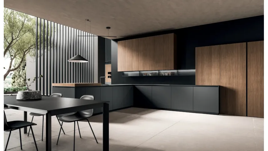 Cucina Design con penisola HC-08 Minimal Design 05 di Astra