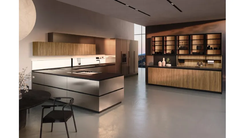 Cucina Design con penisola Kappa composizione 02 di Armony
