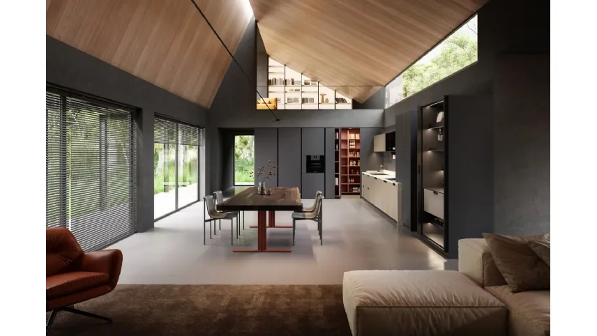 Cucina Design ad angolo Kappa composizione 04 di Armony