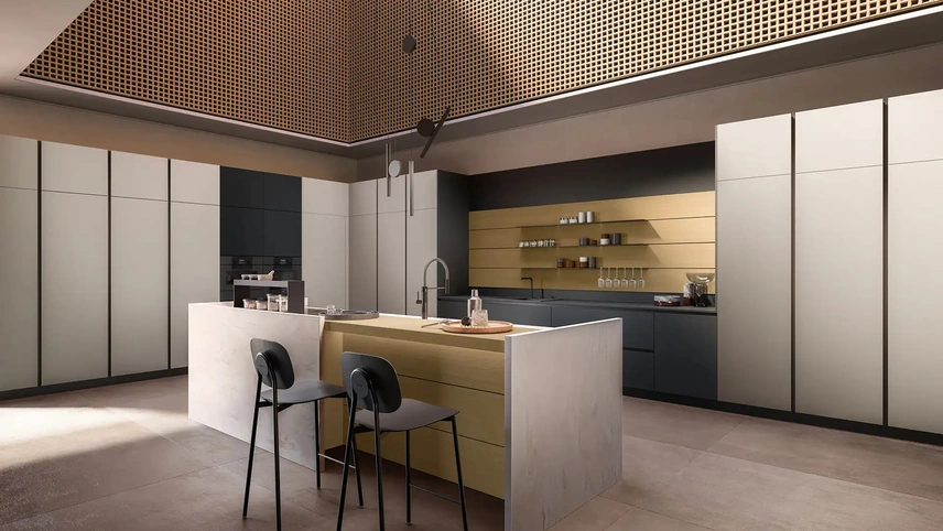 Cucina Design con isola Kappa Portrait 10 di Armony