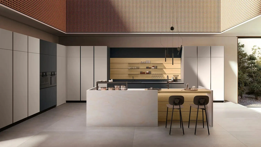 Cucina Design con isola Kappa Portrait 10 di Armony