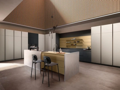 Cucina Design con isola Kappa Portrait 10 di Armony