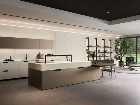 Cucina Design con isola Kappa + Rho Portrait 05 di Armony
