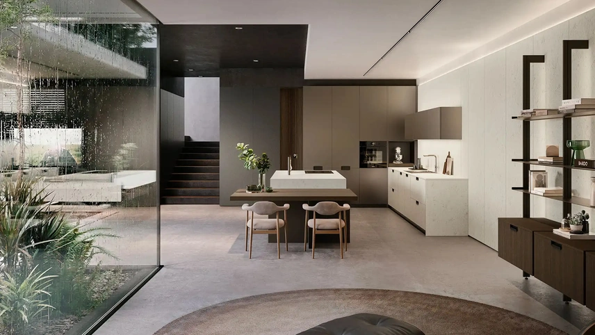 Cucina Design con isola Kappa + Rho Portrait 05 di Armony