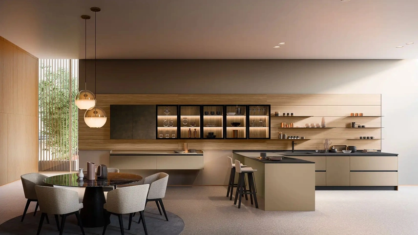 Cucina Design con penisola Kappa + Rho Portrait 16 di Armony
