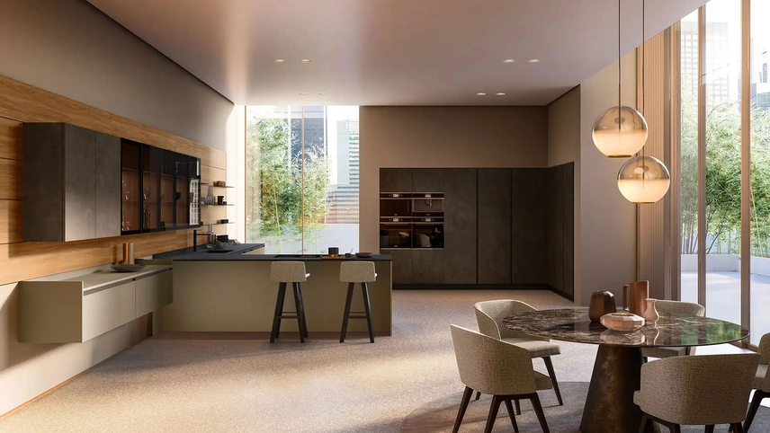 Cucina Design con penisola Kappa + Rho Portrait 16 di Armony