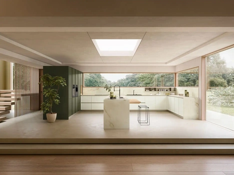 Cucina Design con isola Quadro Portrait 21 di Armony