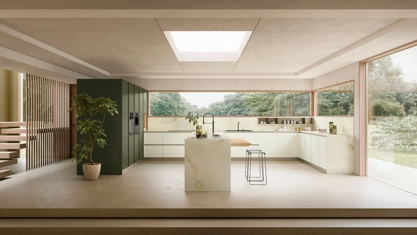 Cucina Design con isola Quadro Portrait 21 di Armony