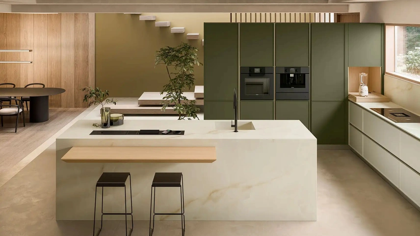 Cucina Design con isola Quadro Portrait 21 di Armony