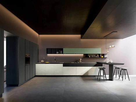 Cucina Design con penisola Rho Portrait 09 di Armony