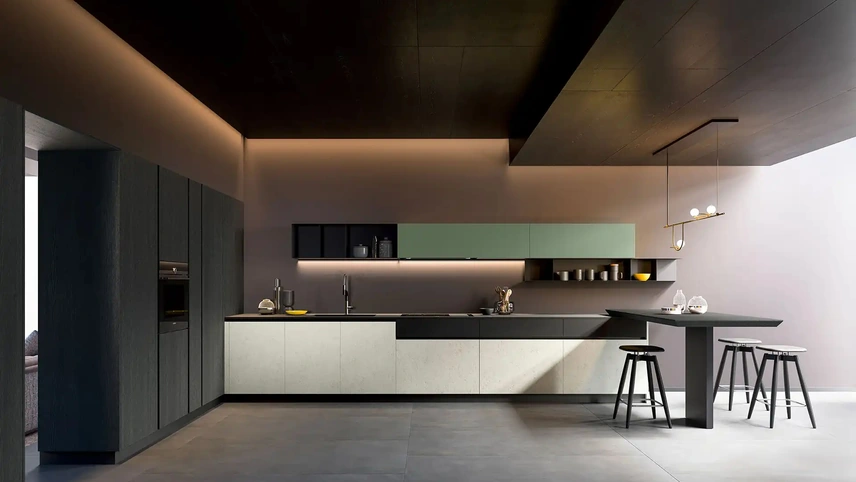 Cucina Design con penisola Rho Portrait 09 di Armony