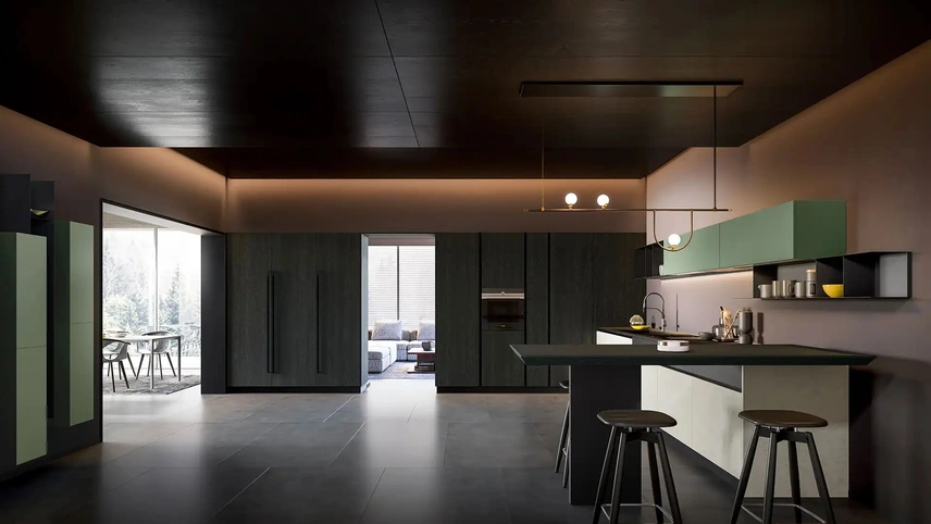 Cucina Design con penisola Rho Portrait 09 di Armony