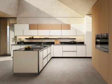 Cucina Design con penisola System Portrait 02 di Armony