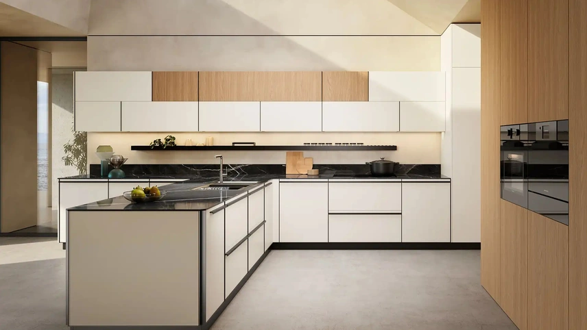 Cucina Design con penisola System Portrait 02 di Armony