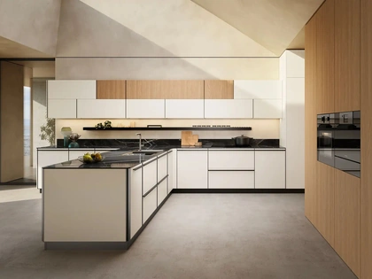 Cucina Design con penisola System Portrait 02 di Armony