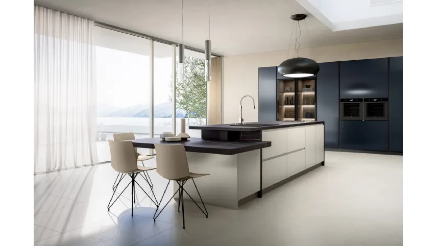 Cucina Design con isola Yota composizione 11 di Armony