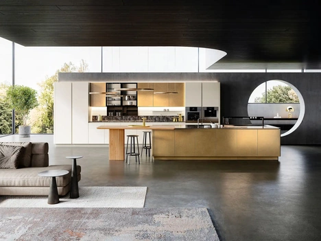 Cucina Design con isola Yota Portrait 06 di Armony