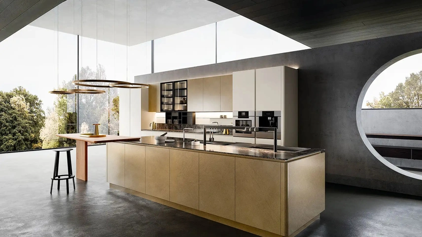 Cucina Design con isola Yota Portrait 06 di Armony
