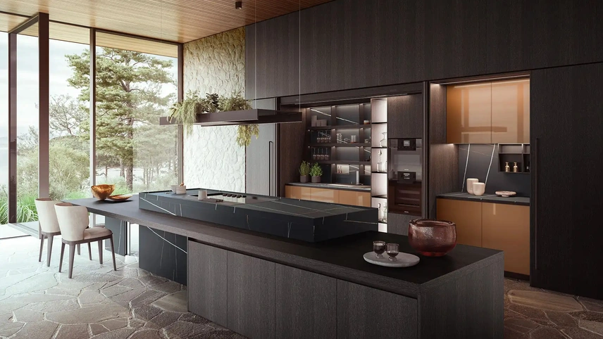 Cucina Design con isola Yota Portrait 07 di Armony
