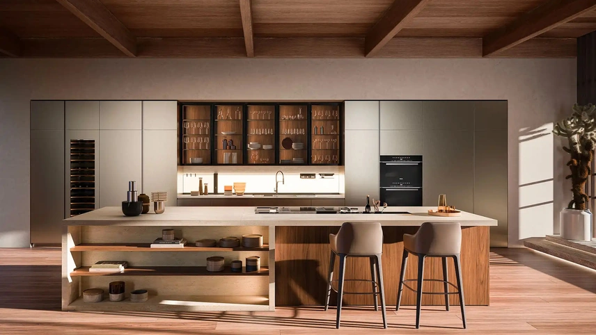 Cucina Design con isola Yota Portrait 12 di Armony