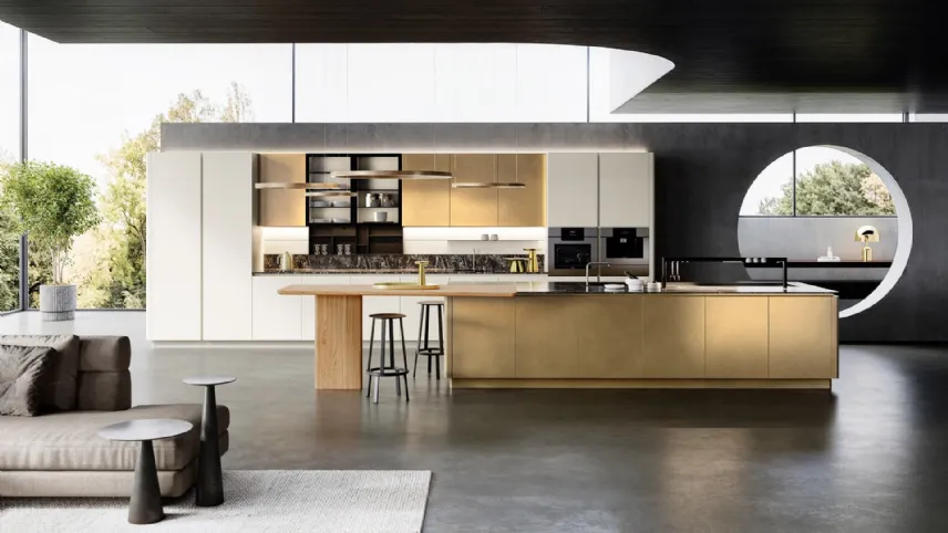 Cucina Design con isola Yota Portrait di Armony