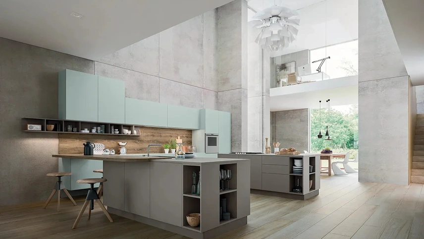 Cucina Moderna con isola e penisola SP-22 Moderno 14 di Astra