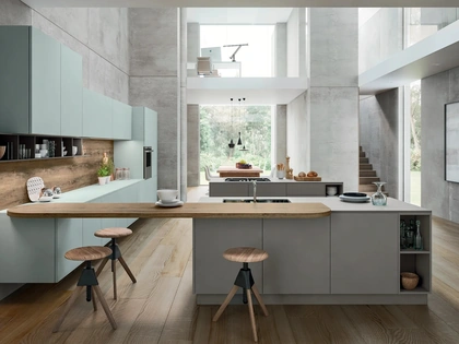 Cucina Moderna con isola e penisola SP-22 Moderno 14 di Astra