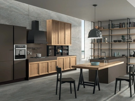 Cucina Moderna con penisola Atelier Contemporaneo 02 di Astra
