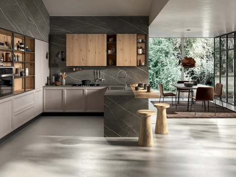 Cucina Moderna con penisola Atelier Contemporaneo 04 di Astra