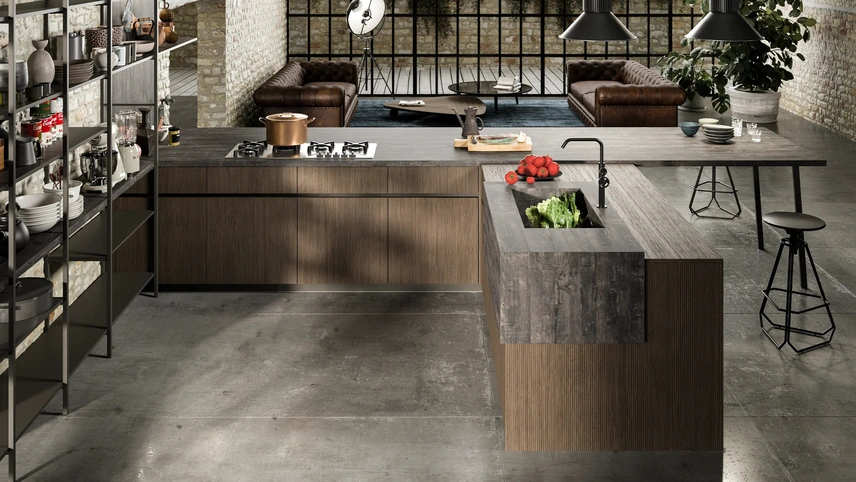 Cucina Moderna HC-8 Industrial 01 di Astra