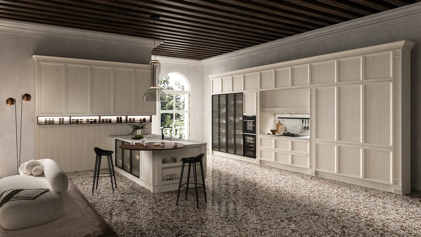 Cucina Moderna con penisola Impero Elite 01 di Astra
