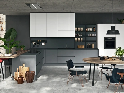 Cucina Moderna con penisola Line Moderno 20 di Astra