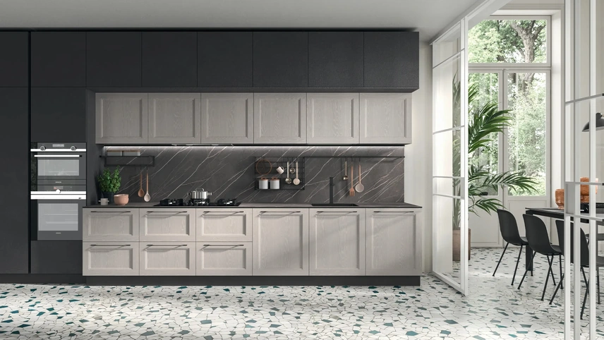 Cucina Moderna lineare Old Line Contemporaneo 05 di Astra