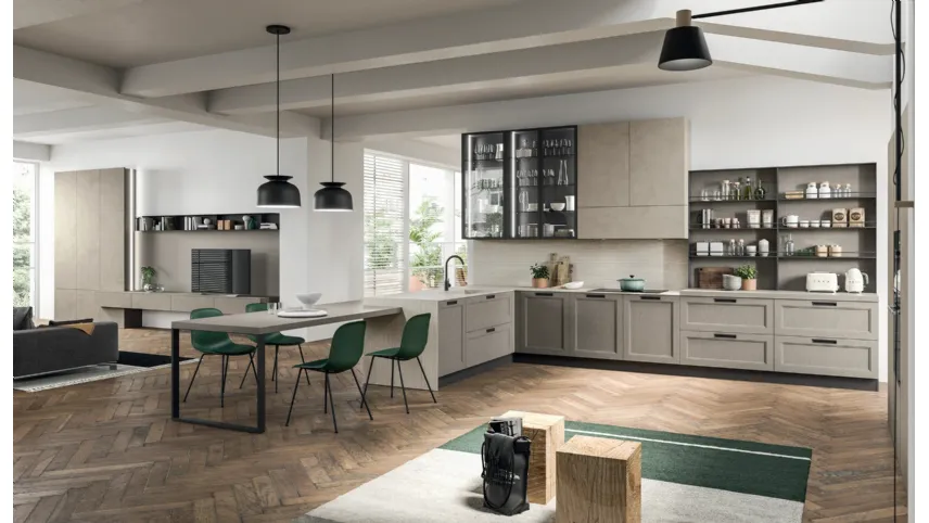 Cucina Moderna in laccato a poro aperto Old Line Moderno 20 di Astra