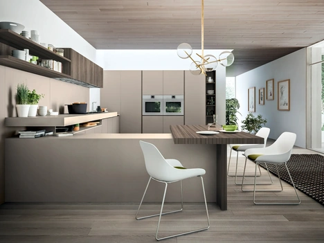 Cucina Moderna angolare con penisola SP-22 Moderno 15 di Astra
