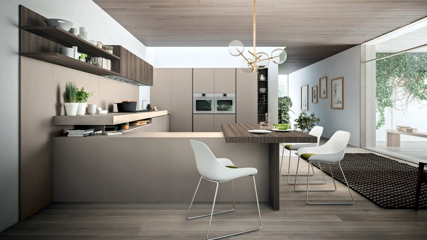 Cucina Moderna angolare con penisola SP-22 Moderno 15 di Astra