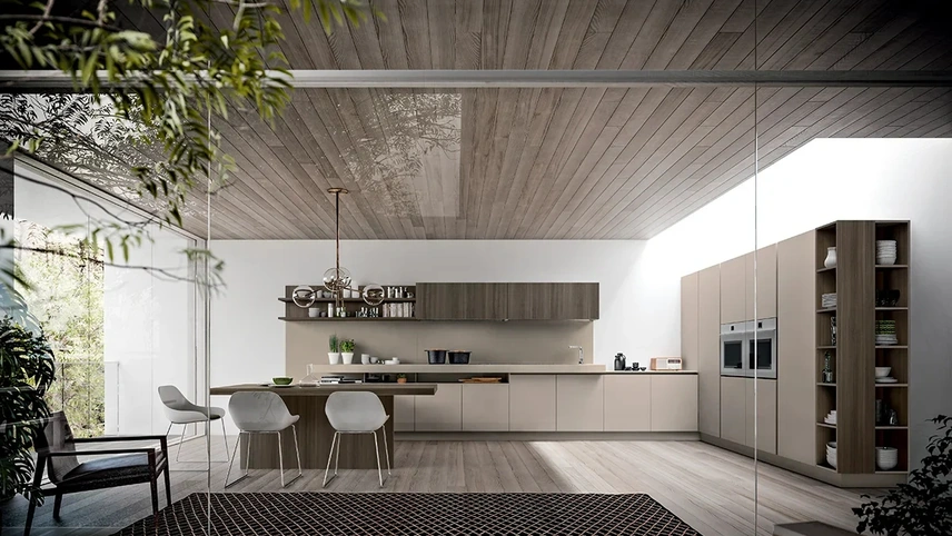 Cucina Moderna angolare con penisola SP-22 Moderno 15 di Astra