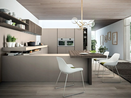 Cucina Moderna angolare con penisola SP-22 Moderno 15 di Astra