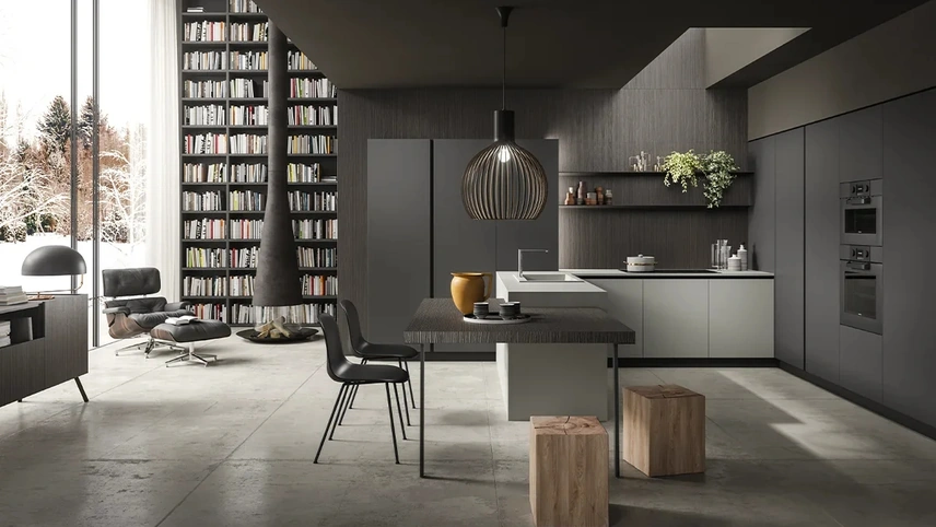 Cucina Moderna con penisola Twenty Moderno 11 di Astra