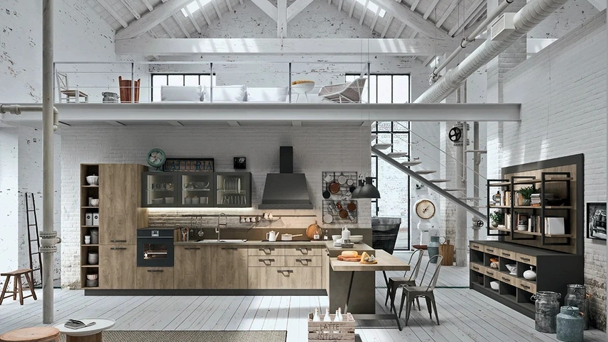 Cucina su misura SP-22 Industrial 02 di Astra