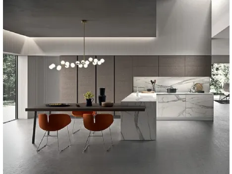 Cucina in legno di frassino verniciato antracite MOOD di Astra