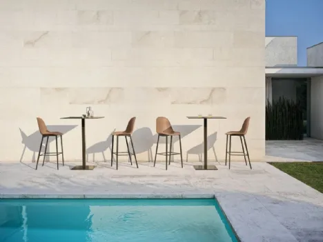 Tavolo con piano quadrato Alter alto Outdoor di Bontempi