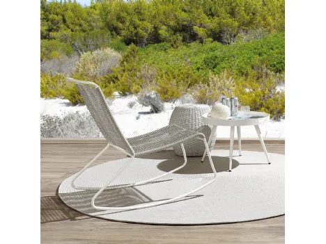 Poltroncina a dondolo in polipropilene e metallo Beach House Rocking Chair di Leolori