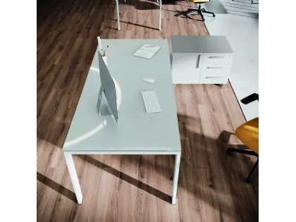 Scrivania Operativa Stratos Vetro di Compir