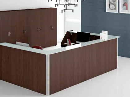 Reception Derby Wenge con piano in Vetro di Compir