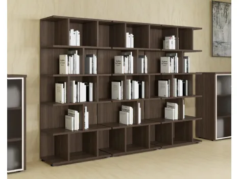 Mobile Ufficio Libreria componibile Forma in melaminico finitura Samui di Compir