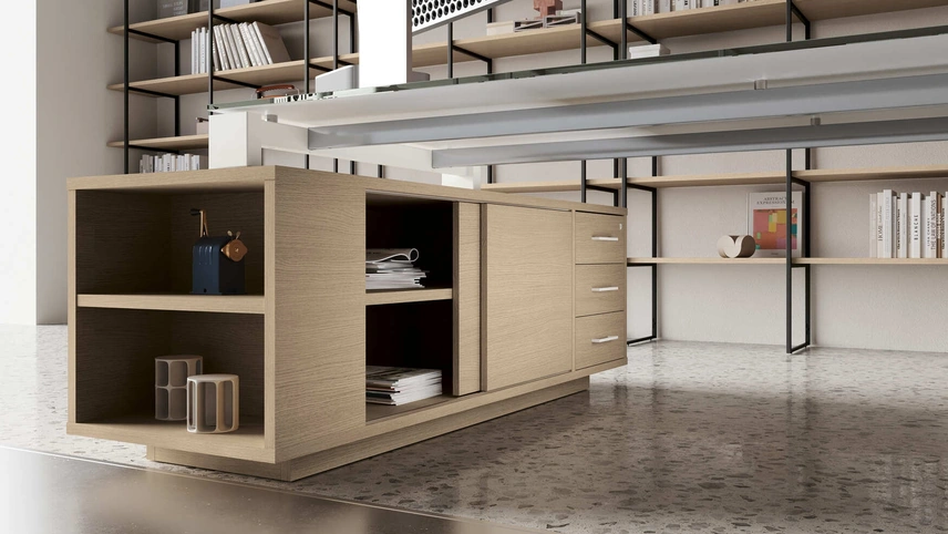 Libreria mobile basso Hub di Compir