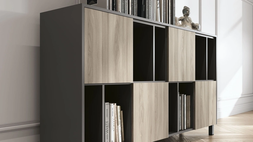 Libreria mobile basso Hub di Compir