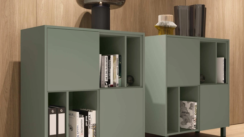 Libreria mobile basso Hub di Compir