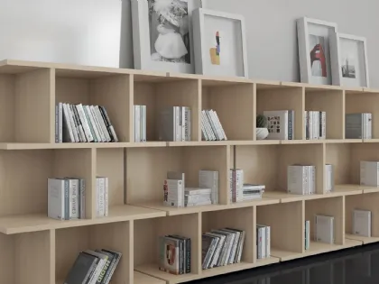 Mobile Ufficio Libreria modulabile Plano finitura Rovere di Compir